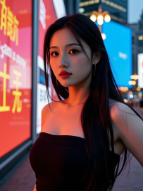 热闹的城市拍照
